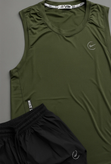 پکیج کد S3592 ست بدنسازی مردانه طرح نایک با تم یشمی 💚🔥شامل رکابی حلقه ای + شلوارک کشاله دار + جوراب ساقدار + مچبند چسب نانو